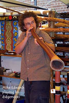 Mike playing his didgeridoo