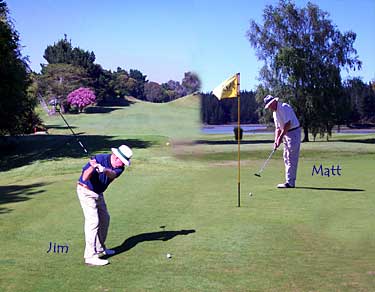 Jim & Matt golfing in Nelson